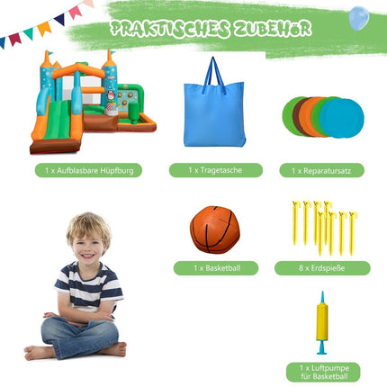 Pripučiama batuta „Penguin Bouncy Castle“ (be pūstuvo)