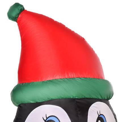 Inflatable Christmas Penguin 155 cm with 3 LED Lights, Scarf Design, IP44