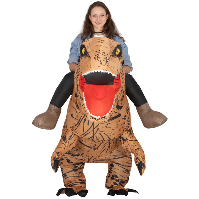 Pripučiamas dinozauro kostiumas suaugusiems, tiranozauras-reksas Helovinui