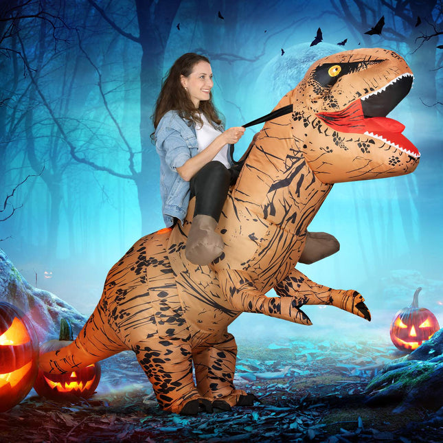Pripučiamas dinozauro kostiumas suaugusiems, tiranozauras-reksas Helovinui