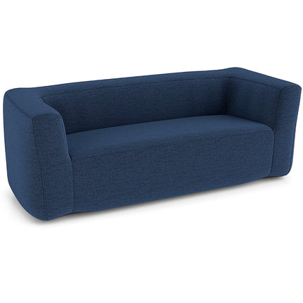 Pripučiama dvigulė sofa su nuimamu užvalkalu, mėlyna, 138 cm