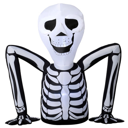 Pripučiamas Helovino skeletas su LED lemputėmis, 210T poliesteris
