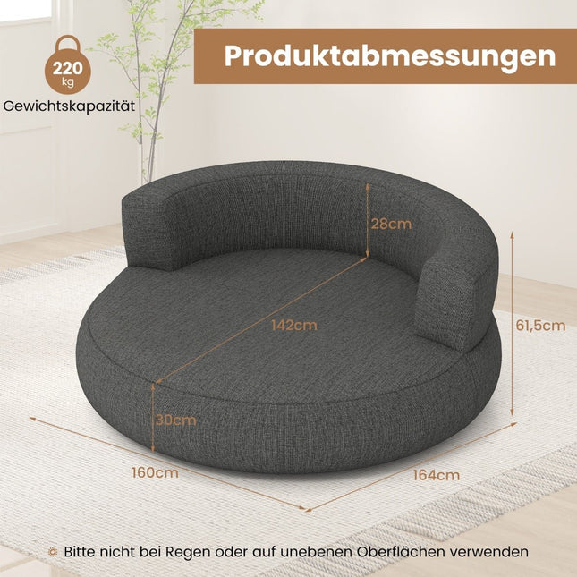 Pripučiama sofa su nuimamu užvalkalu, pilka