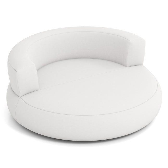 Pripučiama sofa su nuimamu užvalkalu, 142 cm, balta