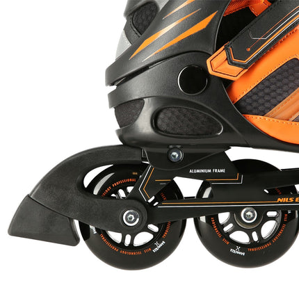 Inline Skates, Black-Orange, Size 41