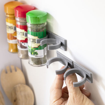 InnovaGoods Adhesive Spice Organiser for 40 Jars, Pack of 2, Divisible