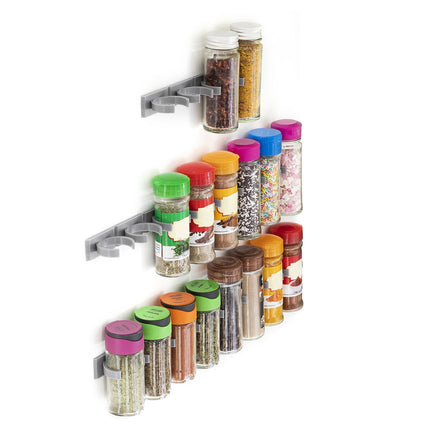 InnovaGoods Adhesive Spice Organiser for 40 Jars, Pack of 2, Divisible