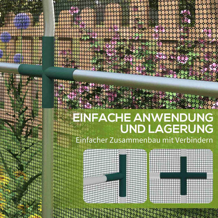 Apsauginis tinklas nuo vabzdžių 1,2 x 3,6 m sodo tinklelis su durelėmis, augalų apsaugos palapinė, kenkėjų apsaugos tinklas su plieniniu rėmu, HDPE juodas