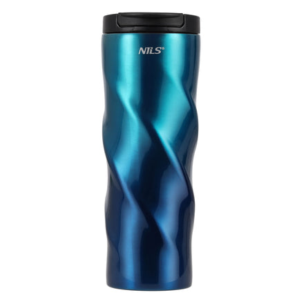 Termosuotas nerūdijančio plieno kelioninis puodelis, 500 ml, mėlynas