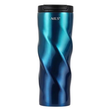 Termosuotas nerūdijančio plieno kelioninis puodelis, 500 ml, mėlynas