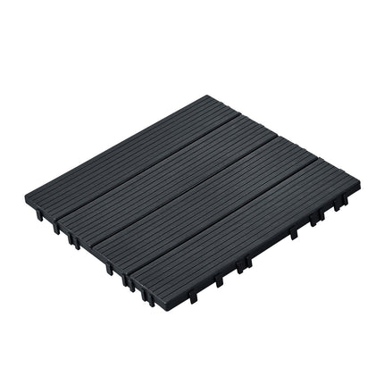 Interlocking Deck Tiles, 10 Pack, 12x12, Dark Grey