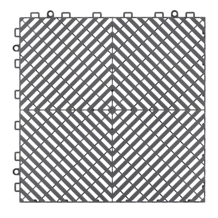 Interlocking Drainage Floor Tiles, 12x12 in, 50-Pack