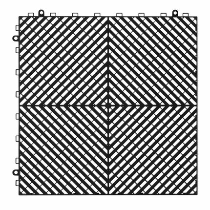 Interlocking Drainage Mat Tiles, 24-Pack, 15.7 in PP
