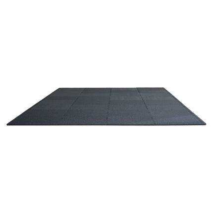 Interlocking Gym Floor Mats, 6 Tiles, 0.56 In, 24 Sq Ft
