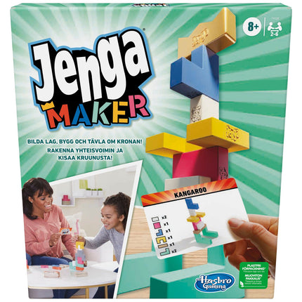 JENGA Maker stalo žaidimas suomių ir švedų kalbomis