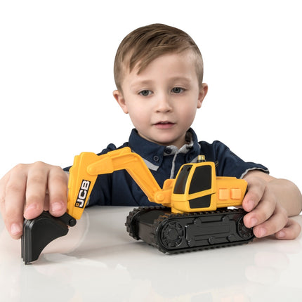 Jcb ekskavatorius su šviesa ir garsu, mažas