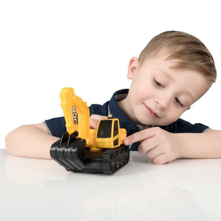 Jcb ekskavatorius su šviesa ir garsu, mažas