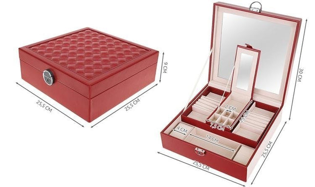 Papuošalų dėžutė - bordo spalvos Beautylush