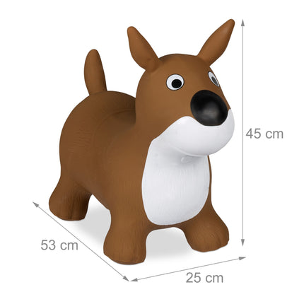 Jumping dog in brown