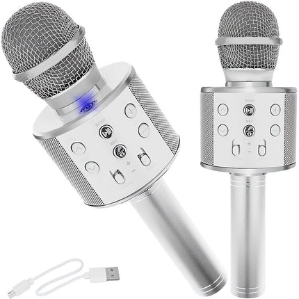 Karaoke mikrofonas - sidabrinis Izoxis 22188