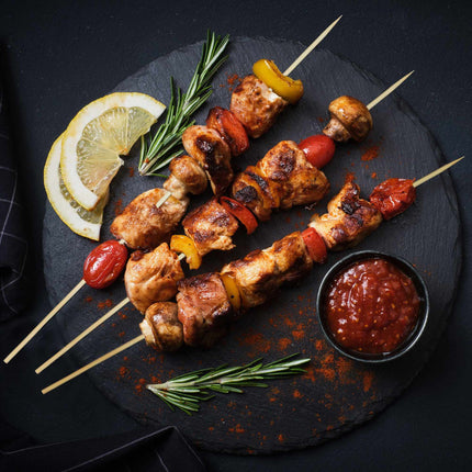 Kebabo iešmeliai iš bambuko, 500 vnt. rinkinys