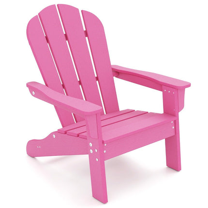 Vaikiška Adirondack kėdė, HDPE, ergonomiškas atlošas, rožinė