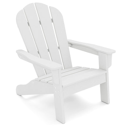 Vaikiška Adirondack kėdė, HDPE, ergonomiškas atlošas, balta
