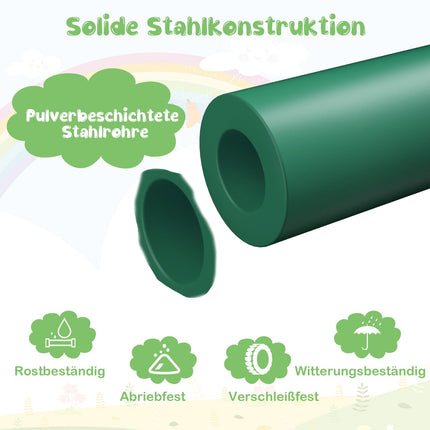 Vaikiškas laipiojimo kupolas su čiuožykla, medžiaginė platforma, 180 kg keliamoji galia
