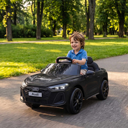 Kids Electric Car 12V with 2.4G Remote Control and 2 Motors, Soft Start, Black