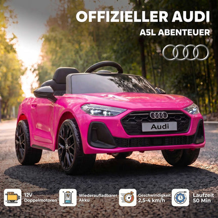 Kids Electric Car 12V with 2.4G Remote Control and 2 Motors, Soft Start, Pink