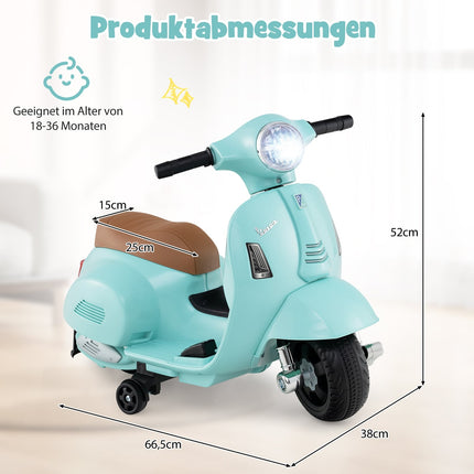 Vaikiškas elektrinis motociklas 6V su LED žibintu, mėlynas