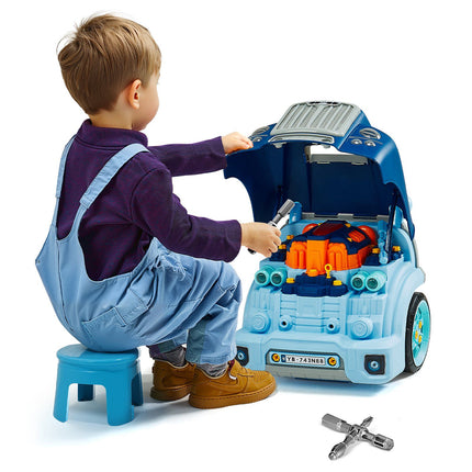 Kids Engine Repair Toy Set, 60-Piece, Lights And Sounds
