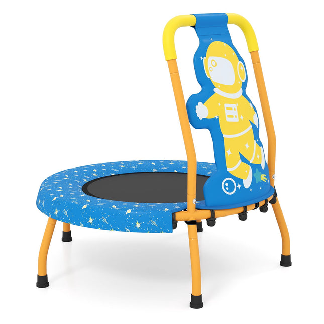 Vaikiškas batutas su rankena, 71 cm, astronauto tema