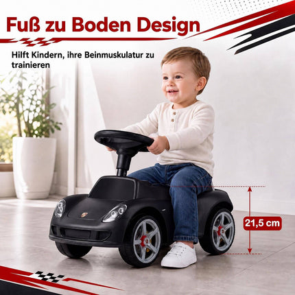 Vaikiškas važiuojamasis automobilis su signalu ir garsu, „Porsche“ licencijuotas