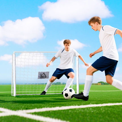 Vaikiški futbolo vartai, amortizuojantys, 186x123 cm, balti