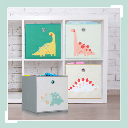 Vaikiškų daiktadėžių rinkinys, 4 vnt. - sulankstomos, gyvūnų raštai