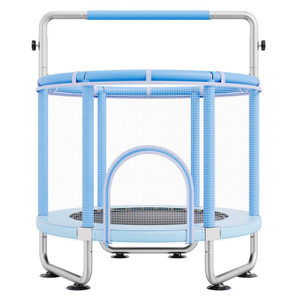 Kids Trampoline 55-Inch, Safety Net, Basketball Hoop