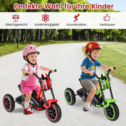 Vaikiškas triratis su pedalais, raudonas, nuo 3 metų
