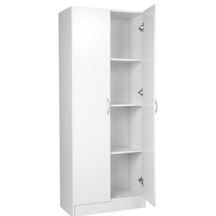 Kitchen Pantry Cabinet, 60 Inch Tall, 2 Doors, Adjustable Shelves