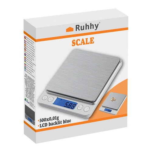 Virtuvės svarstyklės 500x0.01g Ruhhy 19899