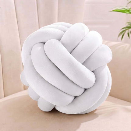 Pagalvė su mazgu, smėlio spalvos – 25 cm, poliesterio putos