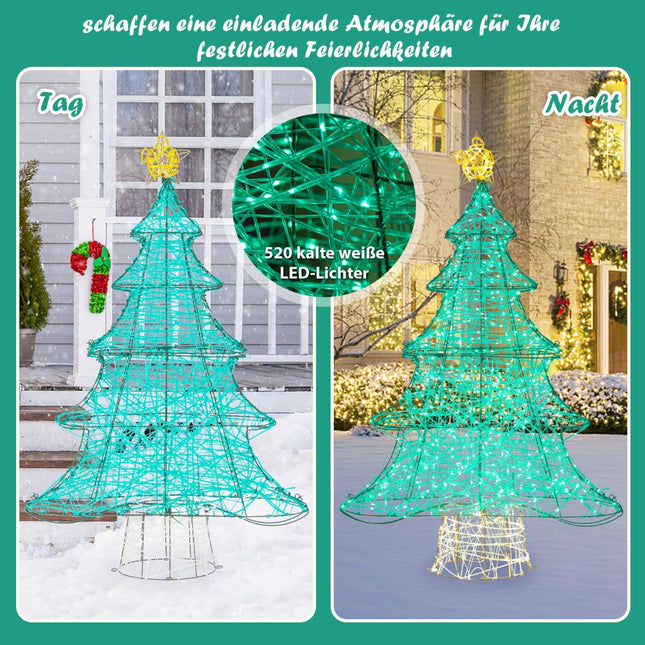 Dirbtinė LED Kalėdų eglutė 123 cm, 520 lempučių, žvaigždė