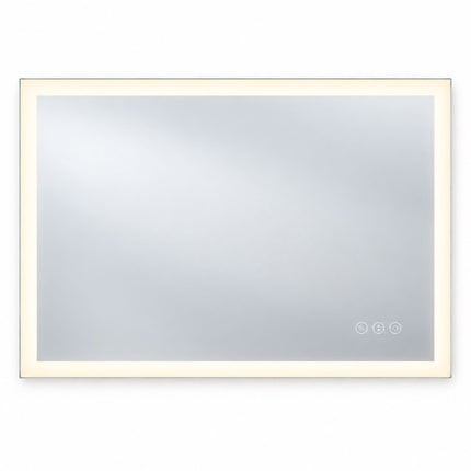 LED Bathroom Mirror with Shaver Socket and Anti-Fog, Touch Control, IP44