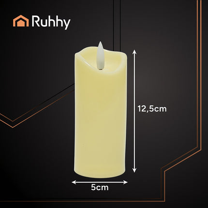 LED Candle Insert, Flickering Flame, Battery-Operated, 12.5x5cm