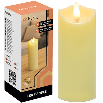 LED Candle Insert, Flickering Flame, Battery-Operated, 12.5x5cm