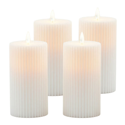 LED žvakių rinkinys, 4 vnt., 18 cm, tikras vaškas, mirganti liepsna