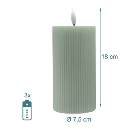LED žvakių rinkinys, 4 vnt., 18 cm, tikras vaškas, mirganti liepsna
