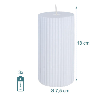 LED žvakių rinkinys, 4 vnt., 18 cm, tikras vaškas, mirganti liepsna