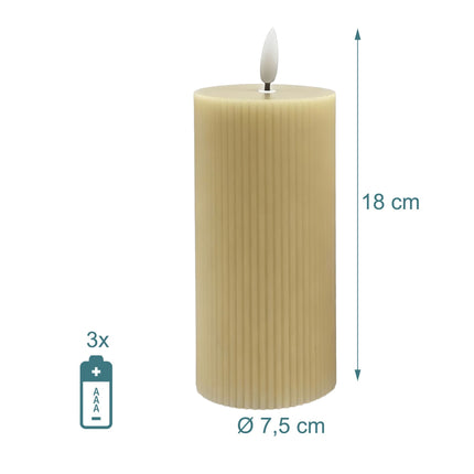 LED žvakučių rinkinys, 4 vnt., tikras vaškas, 18 cm
