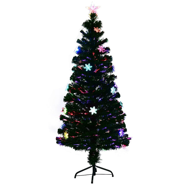 LED Kalėdų eglutė, šviesolaidinė, 180 cm, žalia